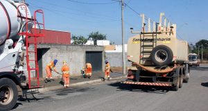 Obra de pavimentação no Cidade Jardim avança em ritmo forte Cidade Jardim Pavimentacao