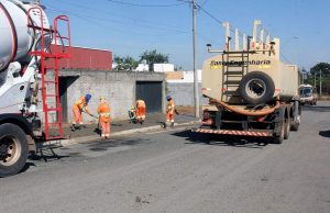 Obra de pavimentação no Cidade Jardim avança em ritmo forte Cidade Jardim Pavimentacao