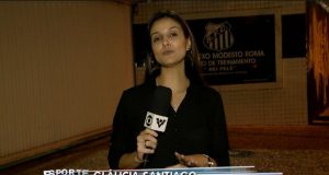 Gláucia Santiago inicia trajetória na TV Tribuna como setorista do Santos Futebol Clube glaucia santiago