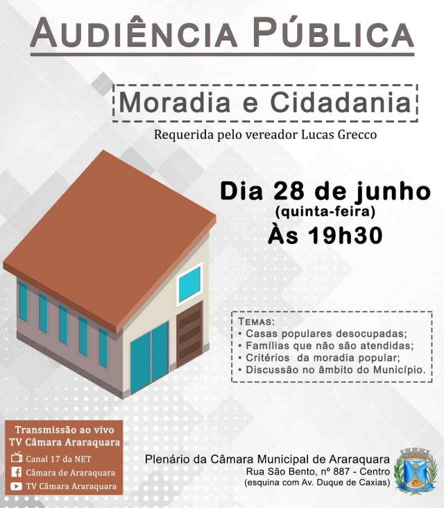 Audiencia Publica Moradia e Cidadania conviteWhats