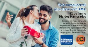 Dia 11 de junho – segunda-feira, comércio aberto até 22h Namorados Capa