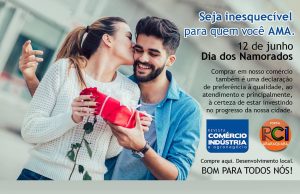 Dia 11 de junho – segunda-feira, comércio aberto até 22h Namorados Capa