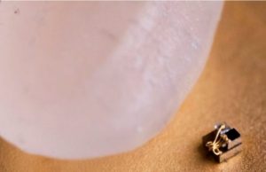 O micro cabe na ponta de um grão de arroz Computador Micro