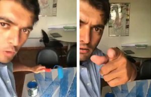Desequilibrado, vereador pinta a mesa de Coca Ferraz em São Carlos Coca 104