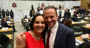 Edinho acompanha posse da deputada estadual reeleita Márcia Lia Edinho e Marcia posse