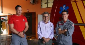 Novo comandante do Corpo de Bombeiros recebe presidente da Câmara Municipal Bombeiro 150