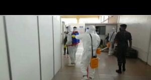 Exército disponibiliza imagens da sanitização no Hospital de Campanha