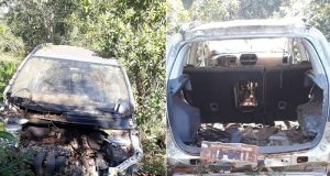 Carro roubado em 2017 em Santa Lúcia é encontrado depenado na área rural de Santa Eudóxia