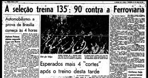 Há 60 anos, a Ferroviária enfrentava o Brasil, que se tornaria bicampeão da Copa do Mundo