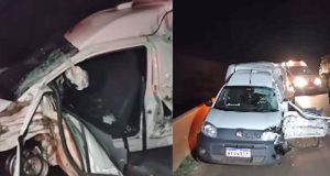 Entre Araraquara e Américo, caminhão tenta ultrapassagem e bate na lateral da Fiorino