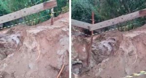 Cratera com 4 m de diâmetro se abre no asfalto e assusta quem usa vias do Jardim Cambuí