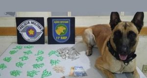 Oitis: olheiros avisam e traficantes fogem, abandonando a sacola do tráfico