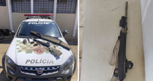 No Dia da Árvore, homem é preso pela Polícia Ambiental matando javali com fuzil