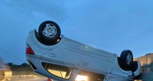 Neste sábado, aquaplanagem fez carro capotar na Rodovia Washington Luís