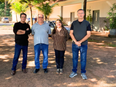 O vereador Balda, César Henrique Berto (Presidente Nosso Ninho), Sílvia Helena Leite (Assistente Social Nosso Ninho) e o vereador Coronel Prado