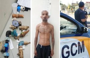 Guarda Civil prende homem que vinha roubando torneiras e hidrômetros em praças da cidade