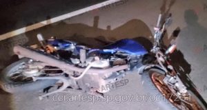 Motociclista e garupa batem no guard-rail, voltam para a pista e morrem atropelados por vários veículos