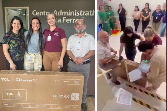 Santa Casa de Araraquara realiza o 6° sorteio de TVs aos colaboradores