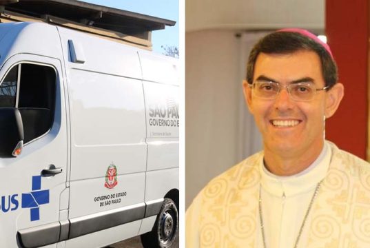 Bispo de São Carlos passa bem após acidente com ambulância de Matão no centro de Araraquara