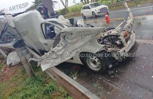 Duas pessoas morrem em acidente ocorrido neste sábado na SP-323 em Monte Alto