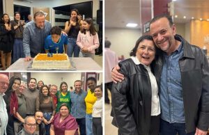 Dia de emoção: Edinho é recebido por familiares e amigos na comemoração de mais um aniversário
