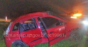 Capotamento na Rodovia Washington Luís durante a madrugada desta sexta tem uma vítima fatal