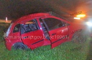 Capotamento na Rodovia Washington Luís durante a madrugada desta sexta tem uma vítima fatal