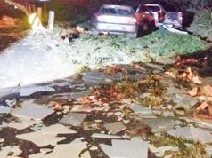 Acidente nesta quarta-feira deixa condutor de Saveiro ferido e pista da Washington Luís, cheia de piso