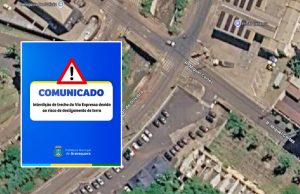 Prefeitura interdita trecho da Via Expressa em Araraquara, temendo risco de deslizamento de terra