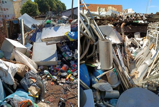 Prefeitura promove nova etapa da Operação Ferro-Velho fiscalizando depósitos de sucatas na região sul