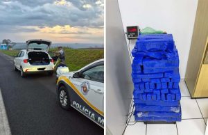 Traficante é preso com 195 kg de maconha na região e trazido para a Polícia Federal em Araraquara