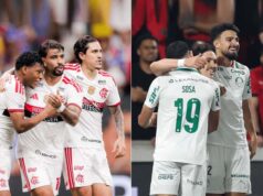 Flamengo e Palmeiras seguem brigando pela liderança do Brasileiro com diferença de um ponto